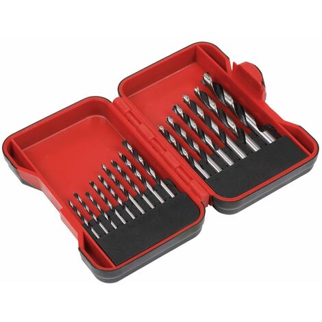 Sealey Drill Bit Set Brad Point Wood 15pc In Case AK3715W