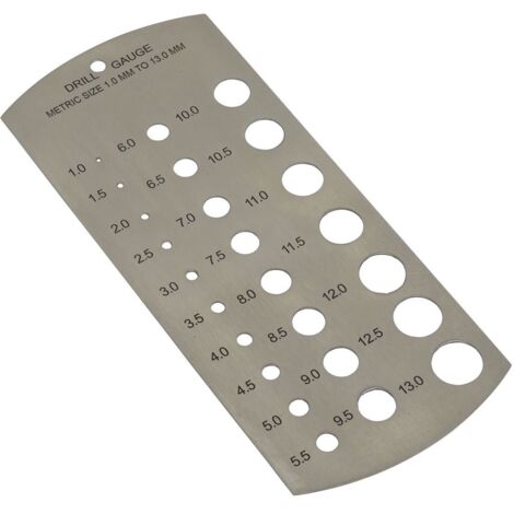 Sealey Drill Gauge Metric 1-13mm DGM1