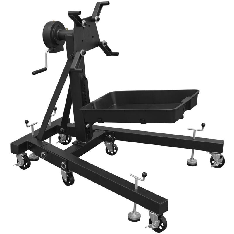 Sealey ES680DS Viking Folding 360 Rotating Engine Stand Geared Handle & Drain Pan