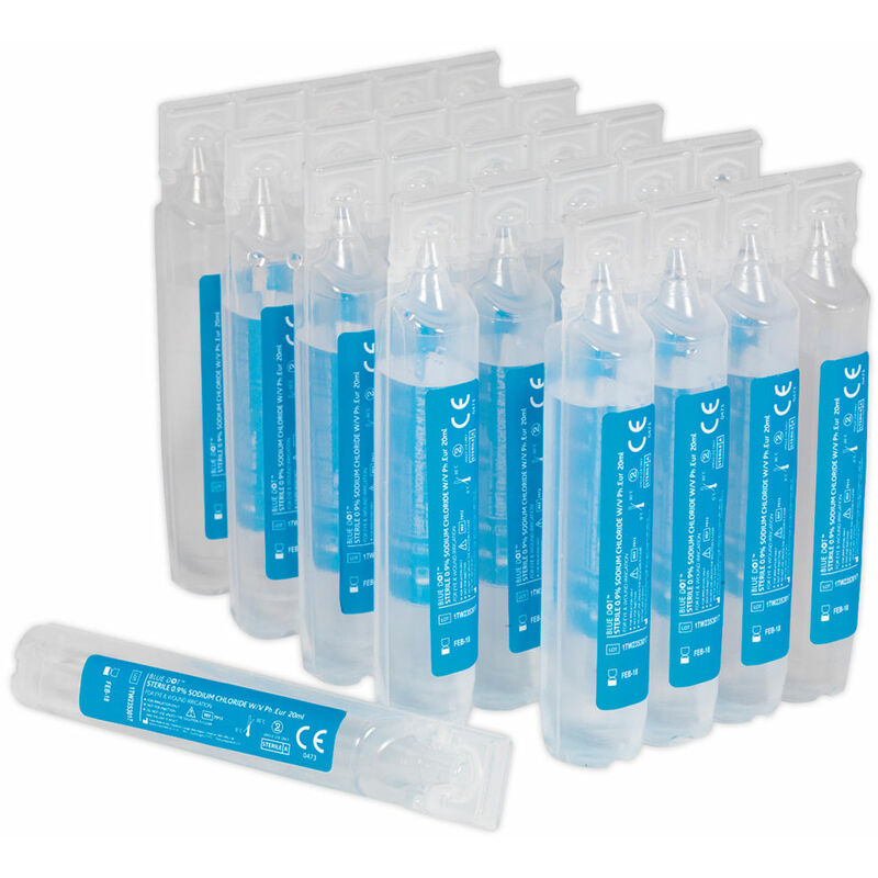Sealey - EWS25 Eye/Wound Wash Solution Pods Pack Of 25