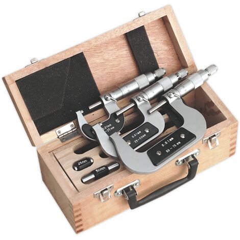 Sealey External Micrometer Set 3pc AK9651M