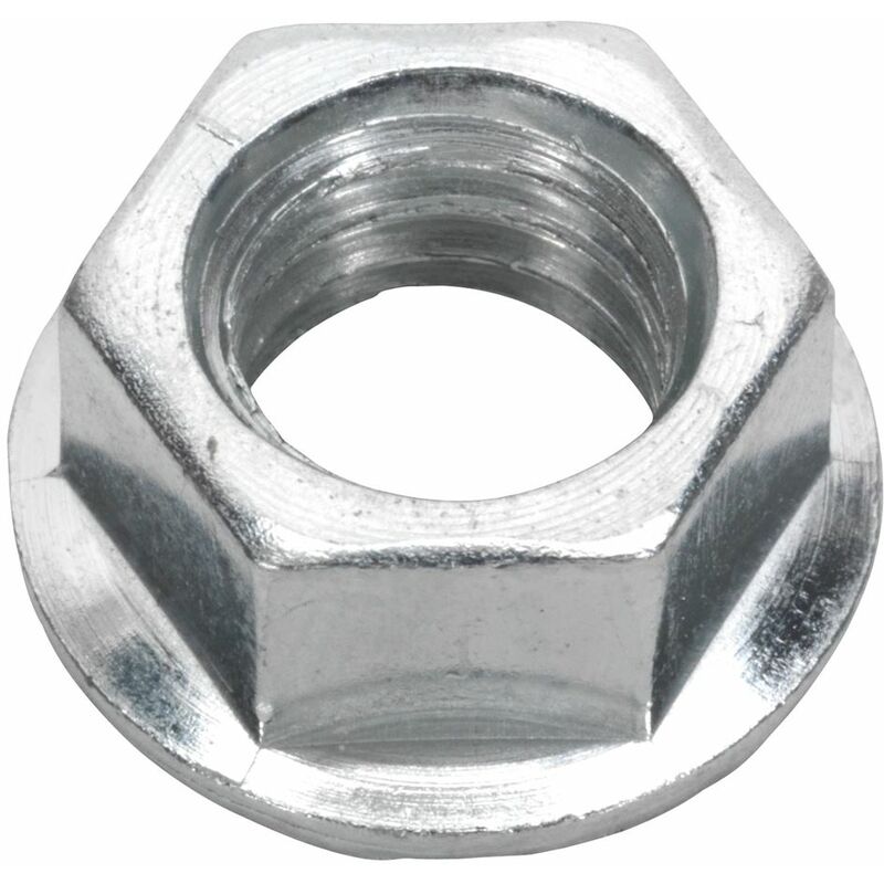 Flange Nut Serrated M10 Zinc Pack of 100 FN10 - Sealey