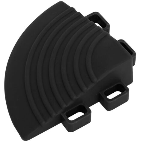 Sealey FT3CB Polypropylene Floor Tile Corners 60 x 60mm, Black - Pack of 4