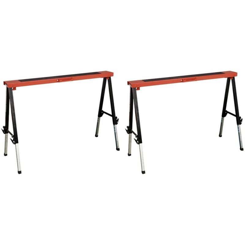 Sealey - FTAL12 Fold Down Trestle with Adjustable Legs - Pair