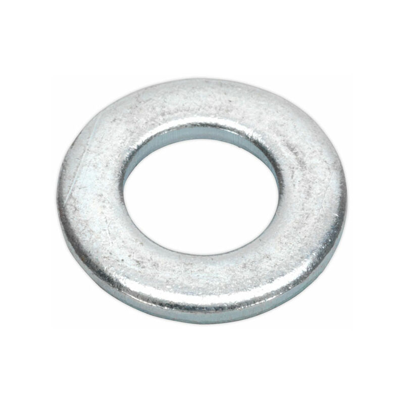 Sealey - FWA1021 Flat Washer M10 x 21mm Form A Zinc DIN 125 Pack of 100