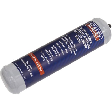 Sealey Gas Cylinder Disposable Carbon Dioxide 390g CO2/100