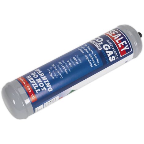 Sealey Gas Cylinder Disposable Carbon Dioxide 600g CO2/101