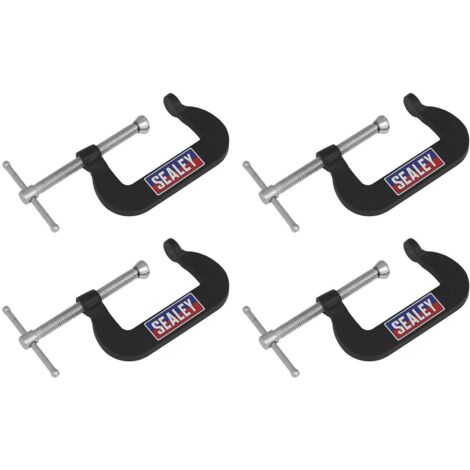 Sealey GCC06 Junior C-Clamp Set 51 x 32mm 4pc