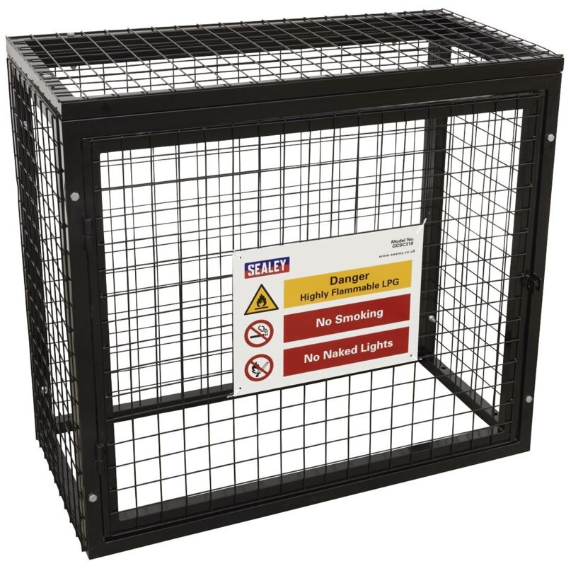 Sealey - GCSC319 Gas Cylinder Safety Cage - 3 x 19kg