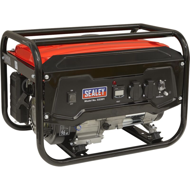 Sealey G2201 2200W Generator 6.5hp 4-Stroke Engine 230V