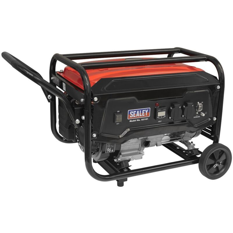 Sealey - G3101 3100W Generator 7hp 4-Stroke Engine 230V