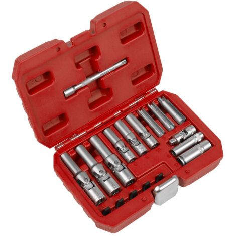 Sealey Glow Plug Socket Set 18pc 1/4in Sq and 3/8in Sq Drive
