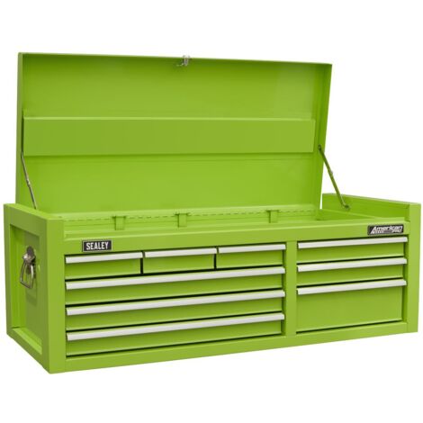 Sealey Green Topchest 9 Drawer with Ball Bearing Slides Double Skin AP4109HV