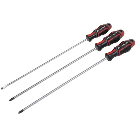 Sealey GripMAX&reg Screwdriver Set Long 3pc AK4372