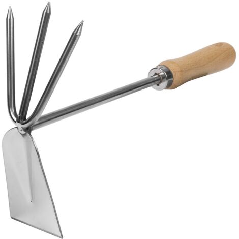 Sealey GTWH002 Premier 2-in-1 Hoe and Cultivator with Ash Handle & Stainless Steel Tines/Blade