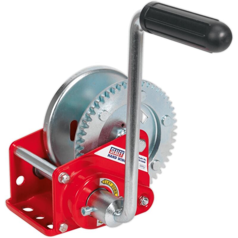 GWE1200B Geared Hand Winch with Brake 540kg Capacity - Sealey