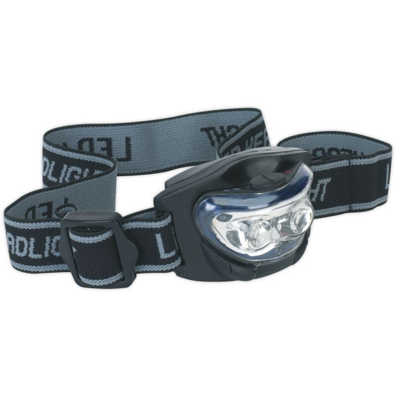 HT03LED Head Torch 3W SMD & 2 Red LED 3 x AAA Cell - Sealey