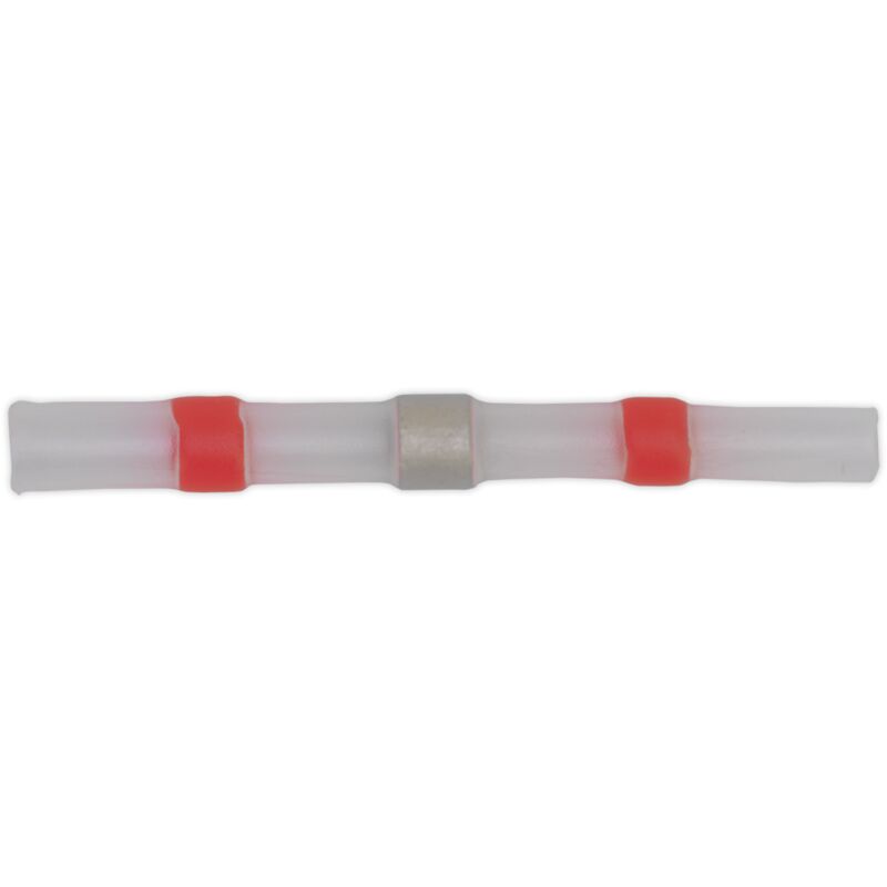 RTSSB25 Heat Shrink Butt Connector Solder Terminal 22-18 AWG Red Pack of 25 - Sealey