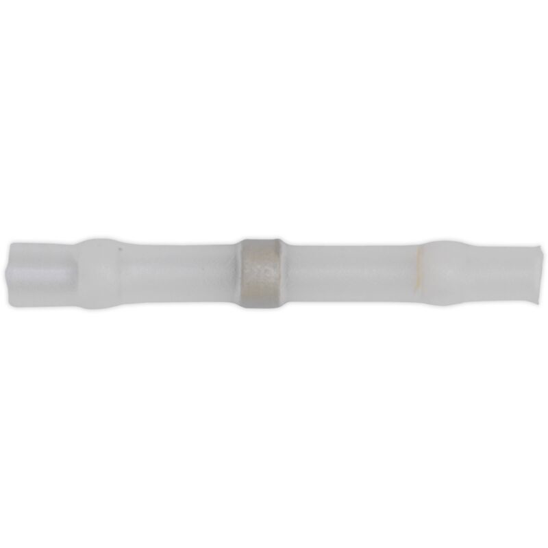 WTSSB25 Heat Shrink Butt Connector Solder Terminal 24-22 AWG White Pack of 25 - Sealey