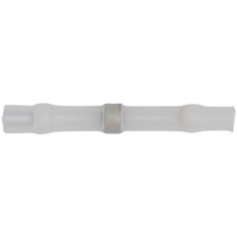 Sealey Heat Shrink Butt Connector Solder Terminal 24-22 AWG, White - Pack of 25 WTSSB25