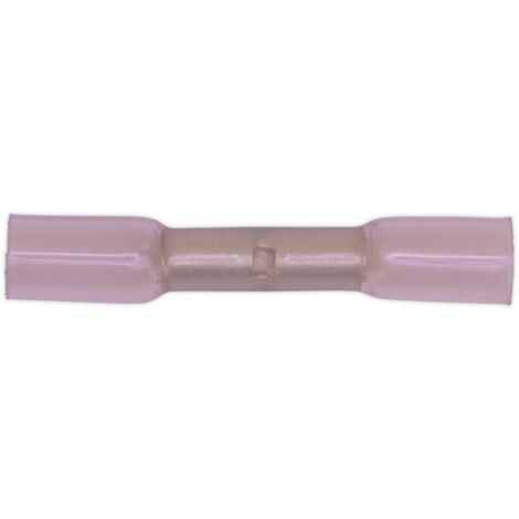 Sealey Heat Shrink Butt Connector Terminal 4.8mm, Red - Pack of 50 RTSB50