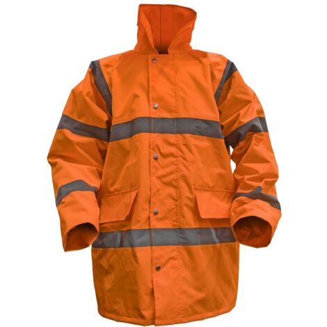 Sealey Hi-Vis Orange Motorway Jacket with Quilted Lining - X-Large 806XLO