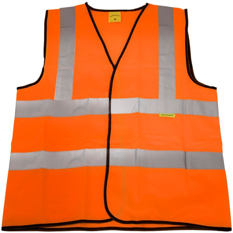 Sealey 9812M Worksafe Hi-Vis Orange Waistcoat - Medium