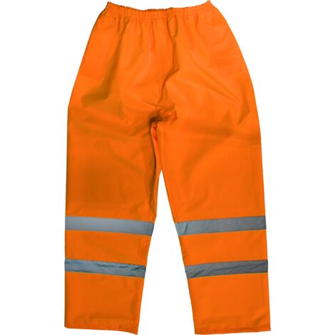 Sealey Hi-Vis Orange Waterproof Trousers - Medium 807MO