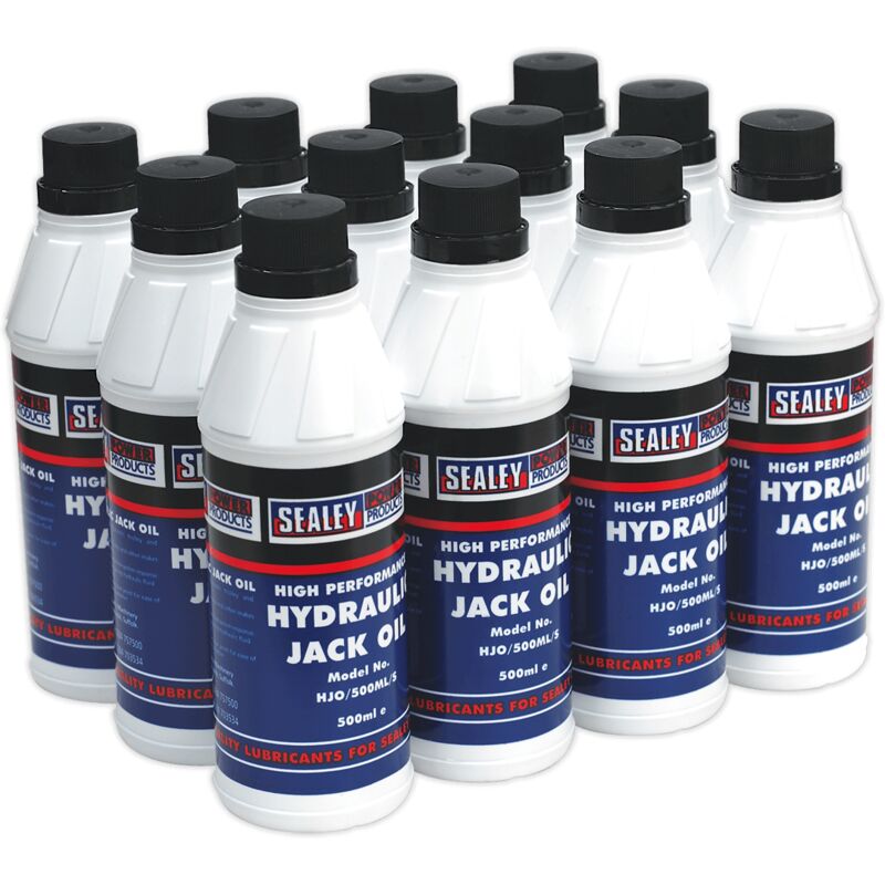 HJO/500ML Hydraulic Jack Oil 500ml Pack of 12 - Sealey