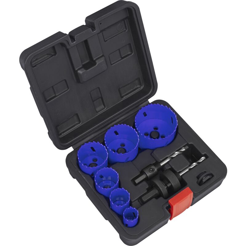 Wsehsk Electrician's Hole Saw Kit 9pc - Sealey