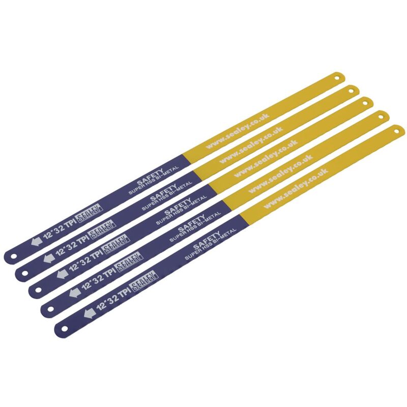 Sealey - HSB0532 hss Bi-Metal Hacksaw Blade 32tpi 300mm - Pack of 5