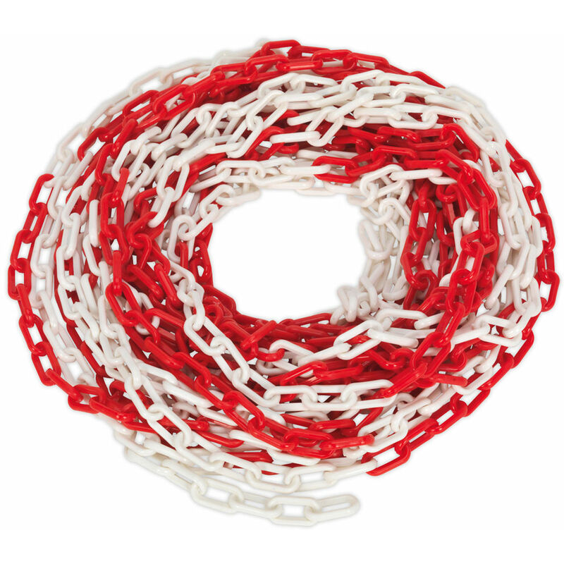 Sealey HSC25M Safety Chain Red/White 25m x 6mm