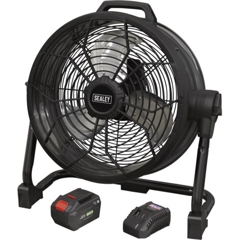 Sealey HVD16CCOMBO SV20 Series 16"" 2-in-1 Cordless/Corded High Velocity Drum Fan Kit 20V