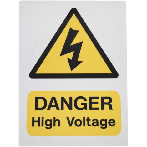 Sealey HVSA4 High Voltage Warning Sign 200 x 300mm