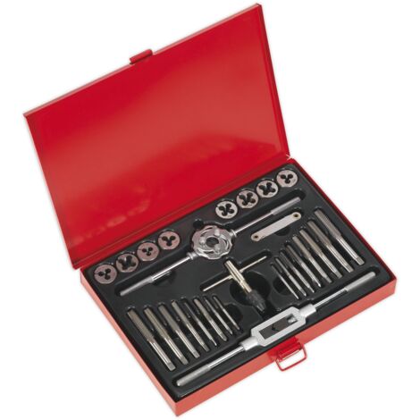 Sealey Imperial Tap & Die Set Split Dies BSW 28pc AK3028BSW