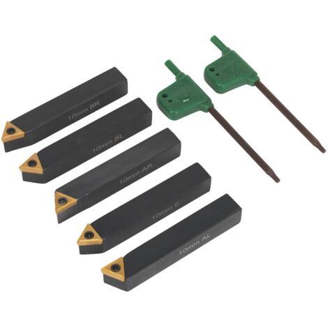 Sealey Indexable Lathe Turning Tool Set 10mm 5pc SM3025CS1