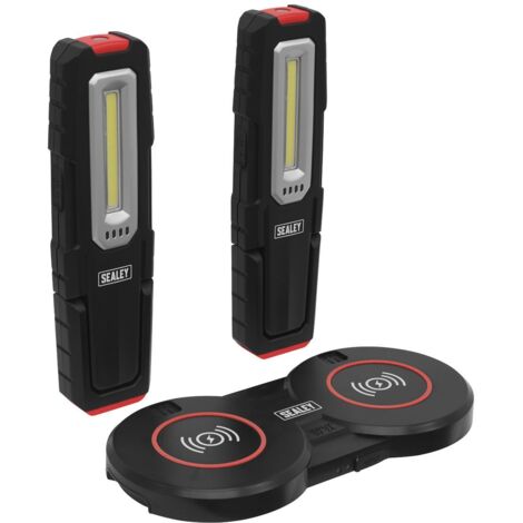 Sealey Inspection Light (x2) with Double Wireless Charging Base 5W COB & 1W SMD LED LEDWCBCOMBO5