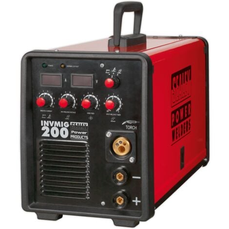Sealey INVMIG200 Inverter Welder MIG, TIG & MMA 200Amp