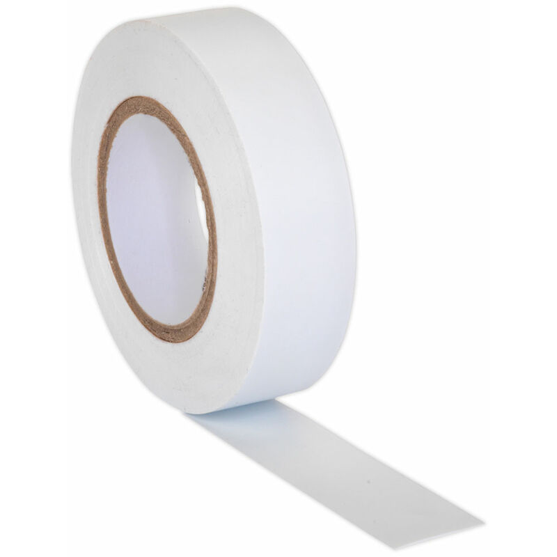 ITWHT10 PVC Insulating Tape 19mm x 20mtr White Pack of 10 - Sealey