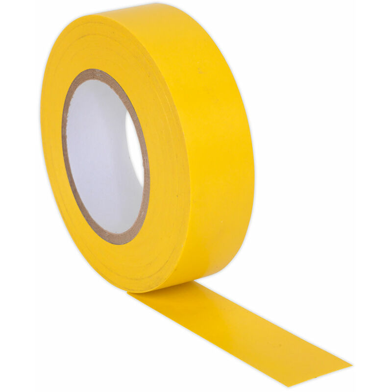 ITYEL10 PVC Insulating Tape 19mm x 20mtr Yellow Pack of 10 - Sealey