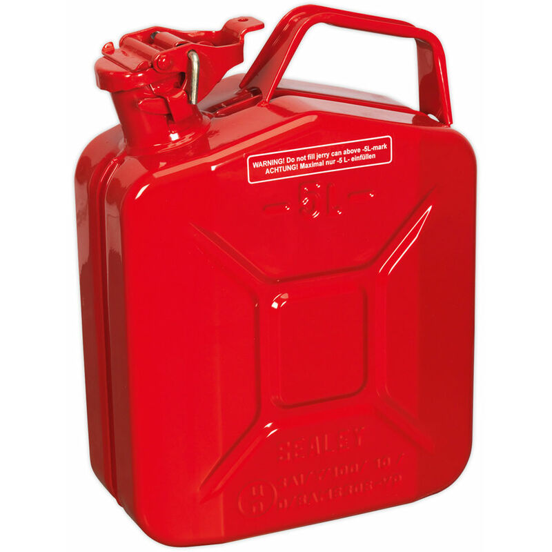 JC5MR Jerry Can 5L - Red - Sealey