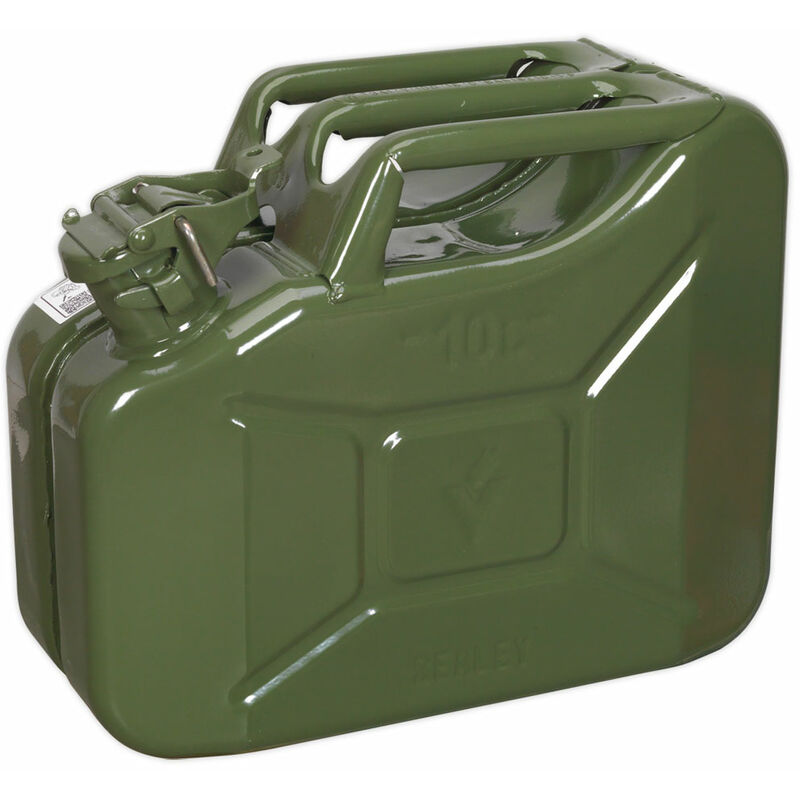 JC10G Jerry Can 10ltr - Green - Sealey