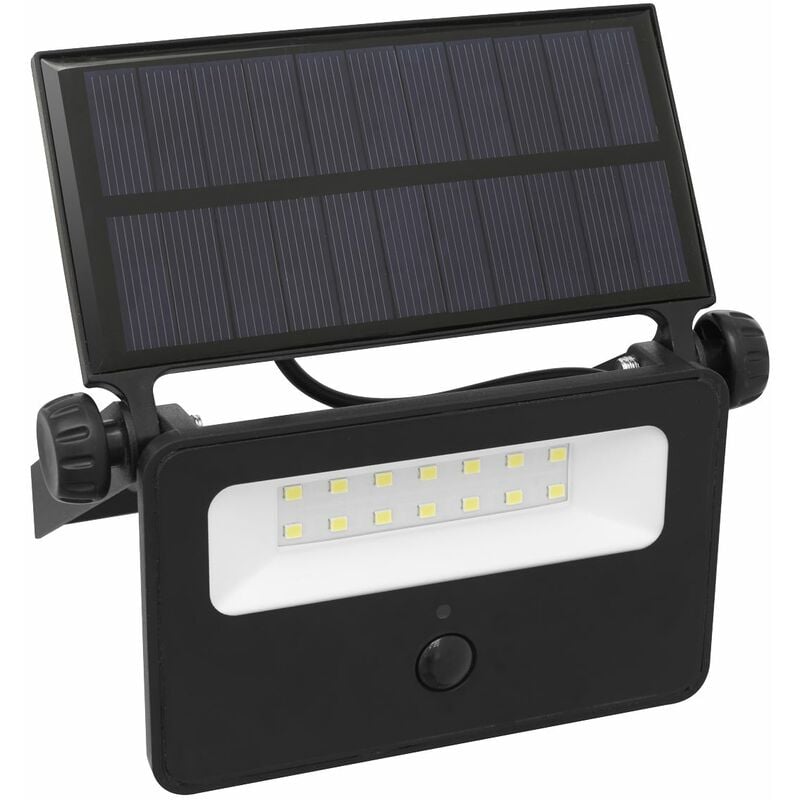 Sealey - Extra-Slim Solar Floodlight with Wall Bracket 16W smd led LED16S