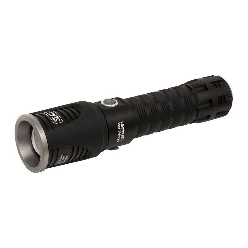 Sealey - Aluminium Torch 5W cree xpg led Adjustable Focus Rechargeable with usb Po