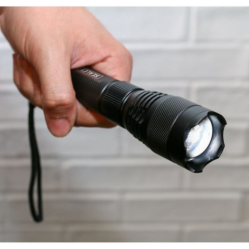 Sealey - Aluminium Torch 10W cree xpl led Adjustable Focus Rechargeable with usb p