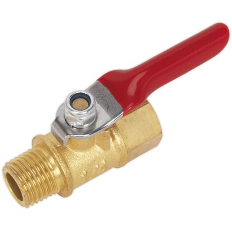 Sealey Lever Ball Valve 1/4""BSPT Male x 1/4""BSP Female SA906