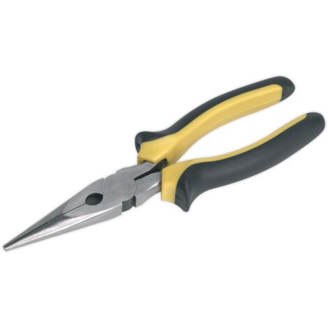 Sealey Long Nose Pliers Comfort Grip 200mm S0812