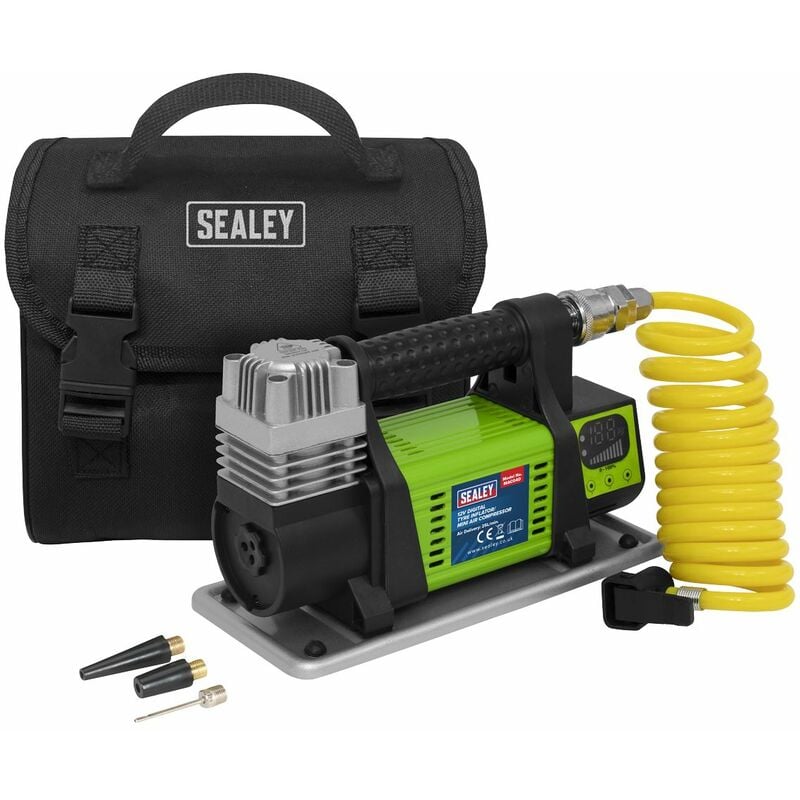 Sealey - Digital Tyre Inflator/Mini Air Compressor 12V MAC04D