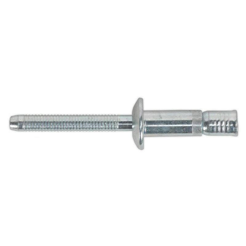 Steel Stuctual Rivet Zinc Plated 6.3 x 23MM Pack of 100 - Sealey