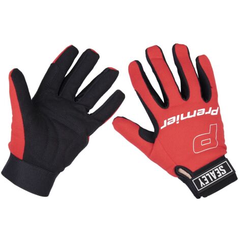 Sealey Mechanic's Gloves Padded Palm - Large Pair MG796L